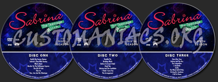 Sabrina The Teenage Witch - The Sixth Season dvd label