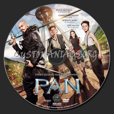 Pan (2015) dvd label