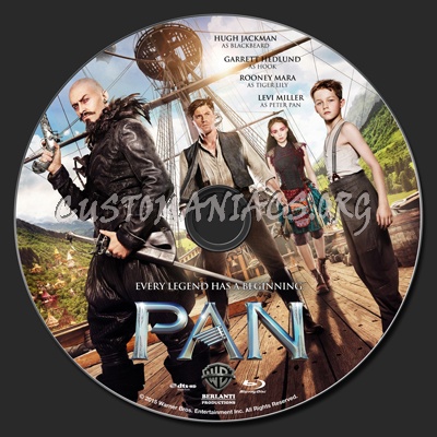 Pan (2015) 2D & 3D blu-ray label