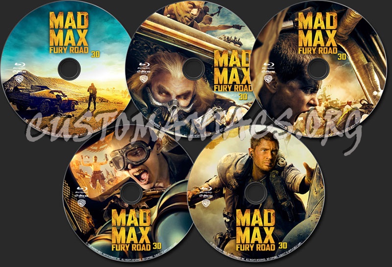 Mad Max: Fury Road (3D) blu-ray label