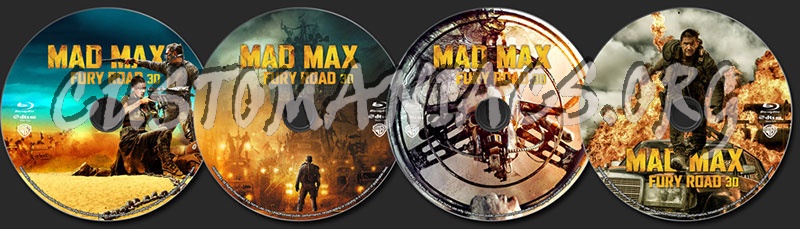 Mad Max: Fury Road (3D) blu-ray label