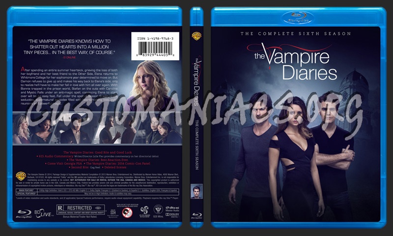The Vampire Diaries - Season 6 blu-ray cover