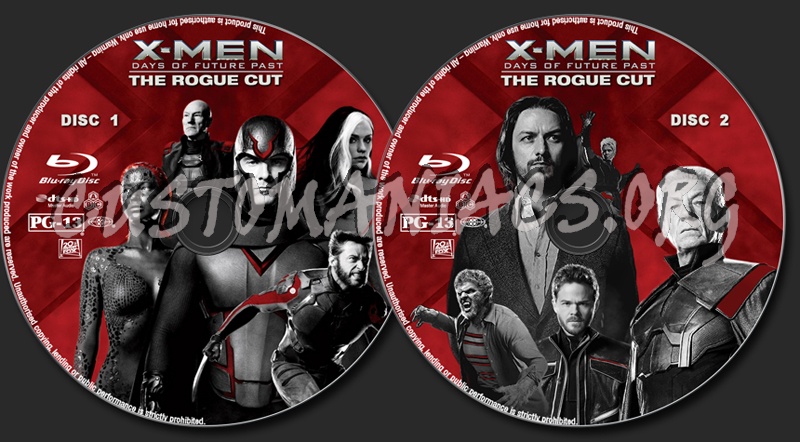 X-Men : Days of Future Past (Rogue Cut) blu-ray label