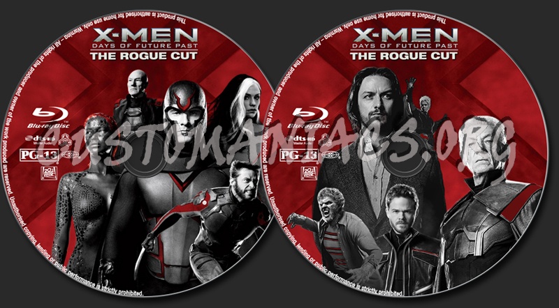 X-Men : Days of Future Past (Rogue Cut) blu-ray label