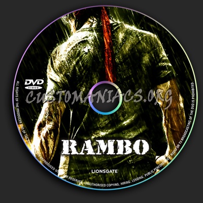 Rambo 4 dvd label