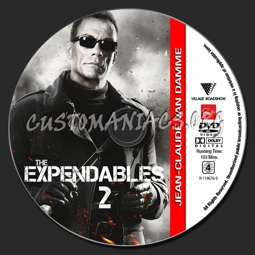 Van Damme Collection - The Expendables 2 dvd label