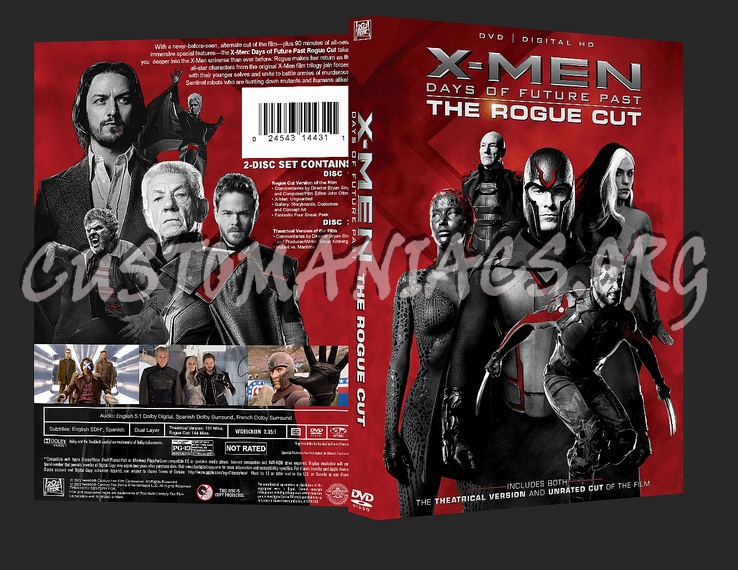 X-Men : Days of Future Past (Rogue Cut) dvd cover