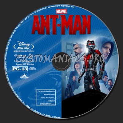 Ant-Man (2D+3D) blu-ray label