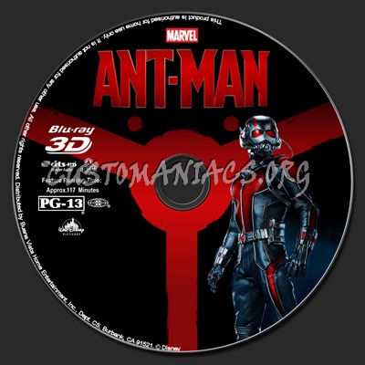 Ant-Man (2D+3D) blu-ray label