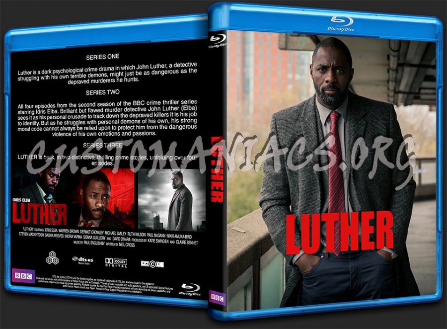Luther (Series 1,2,3) blu-ray cover