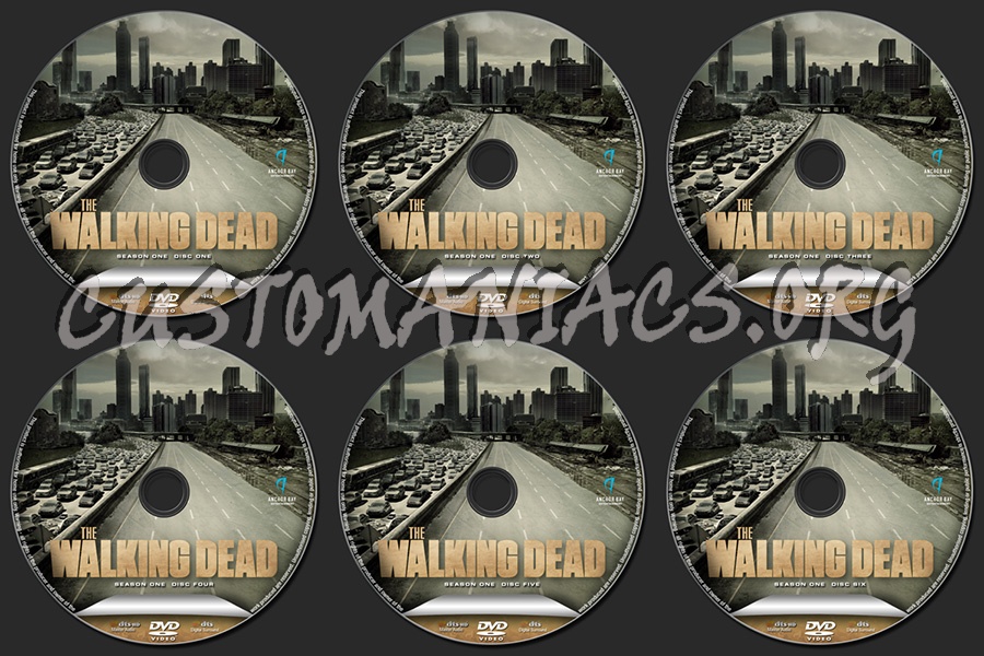 The Walking Dead Season One dvd label
