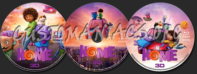 Home (3D) blu-ray label
