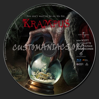 Krampus (2015) blu-ray label