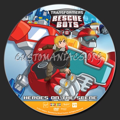 Transformers Rescue Bots Heroes On The Scene dvd label
