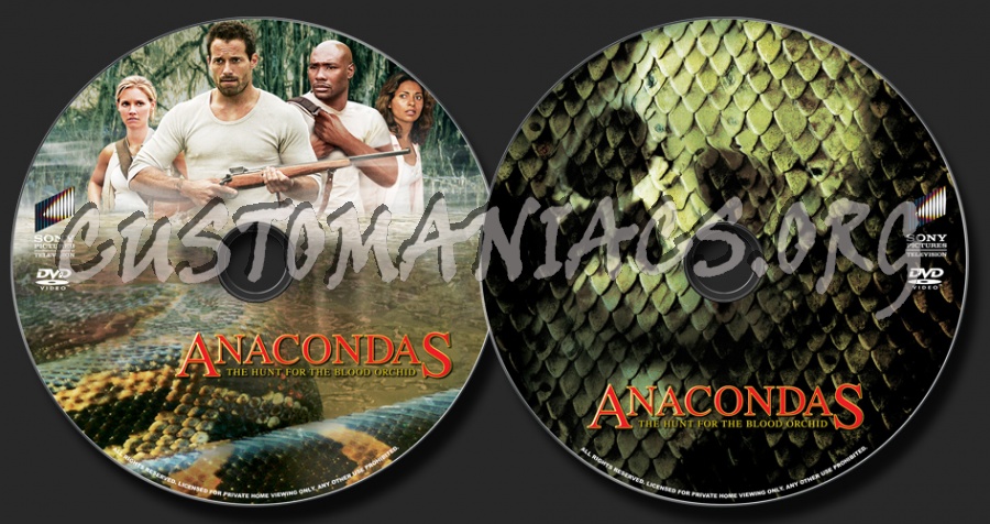 Anacondas: The Hunt for the Blood Orchid dvd label