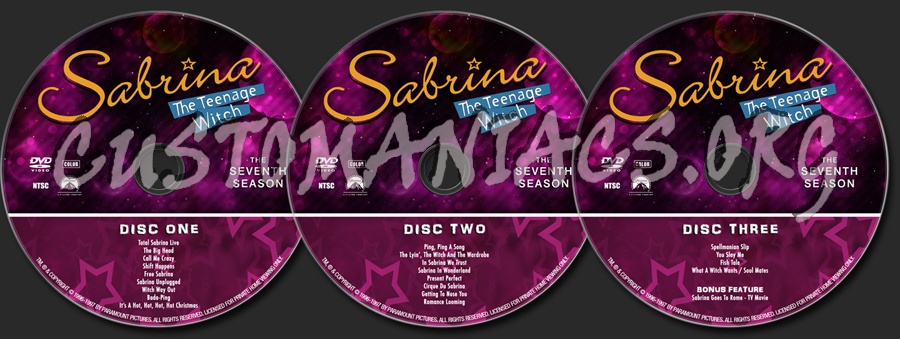 Sabrina The Teenage Witch - The Seventh Season dvd label