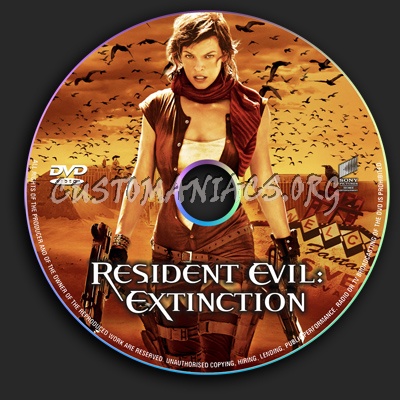 Resident Evil 3 - Extinction dvd label
