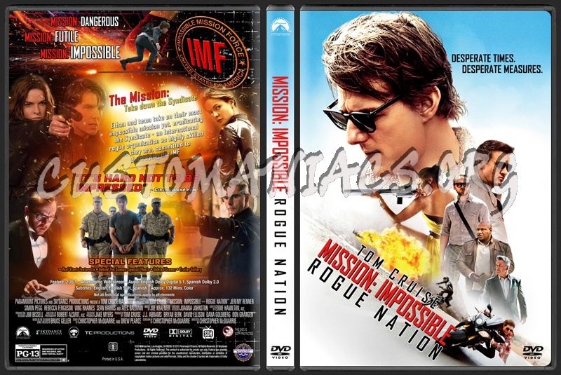 Mission: Impossible - Rogue Nation dvd cover