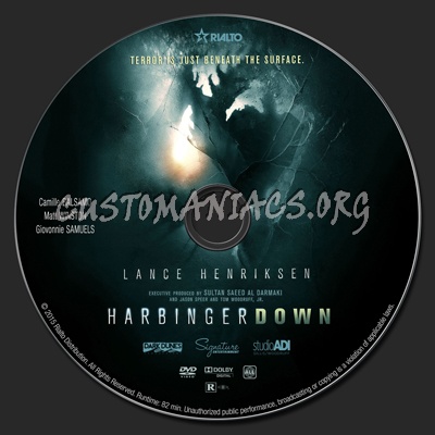 Harbinger Down dvd label