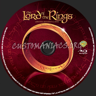 The Lord Of The Rings 1978 blu-ray label