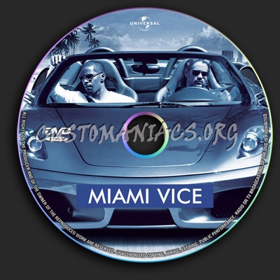 Miami Vice dvd label