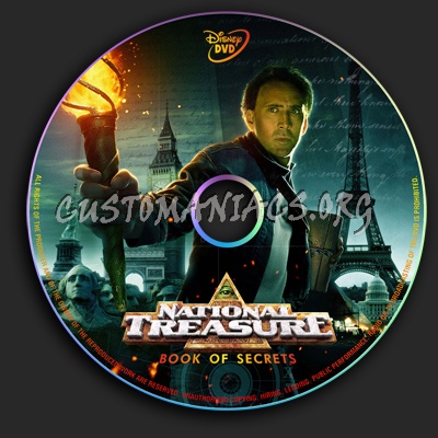 National Treasure - Book Of Secrets dvd label