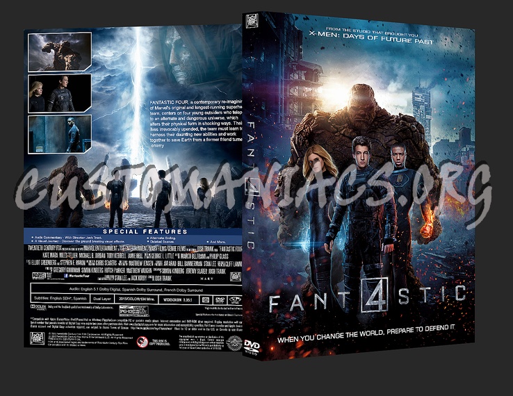 Fantastic Four (2015) dvd cover
