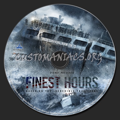 The Finest Hours dvd label