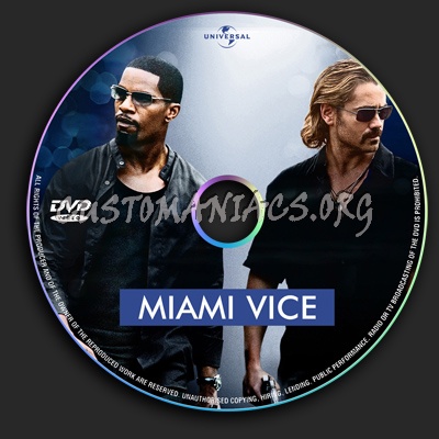 Miami Vice dvd label