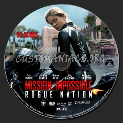 Mission Impossible: Rogue Nation dvd label