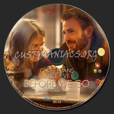 Before We Go blu-ray label