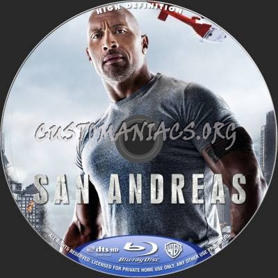 San Andreas blu-ray label