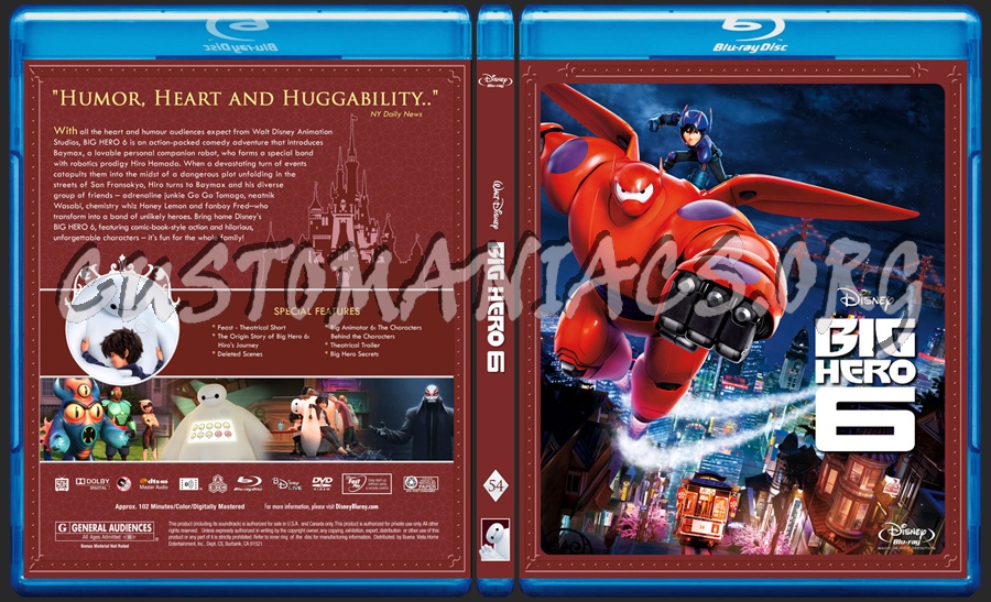 Big Hero 6 blu-ray cover