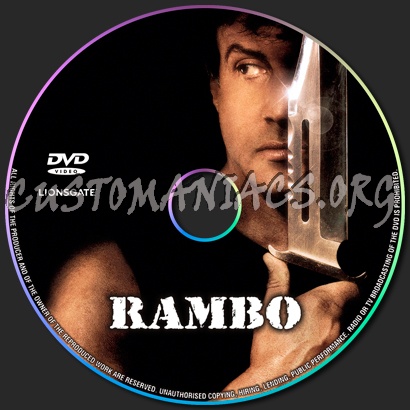 Rambo 4 dvd label