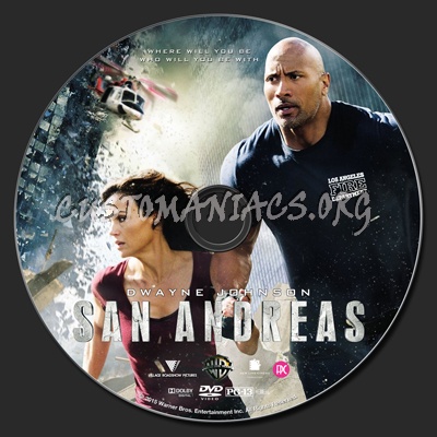 San Andreas dvd label