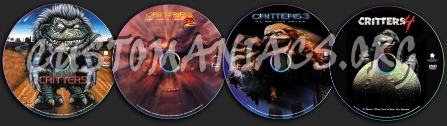 Critters 1-4 dvd label