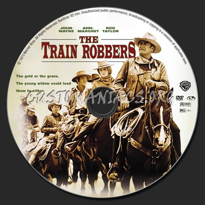 The Train Robbers dvd label