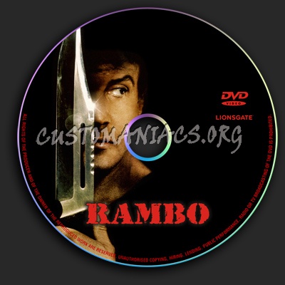 Rambo 4 dvd label