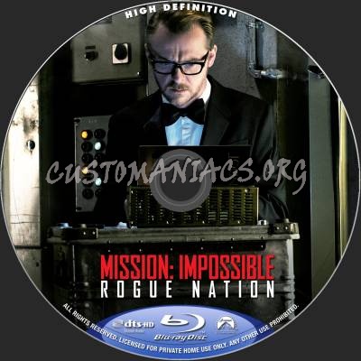 Mission Impossible: Rogue Nation blu-ray label