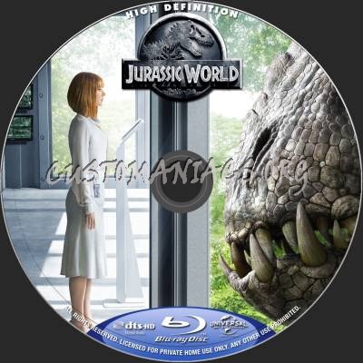 Jurassic World (2015) (2D+3D) blu-ray label