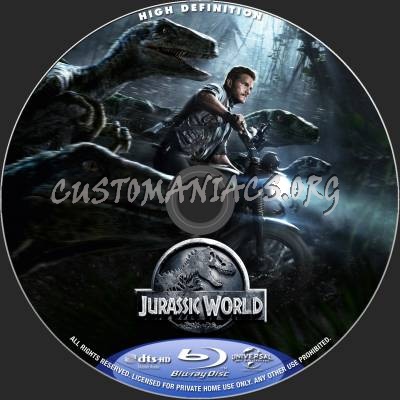 Jurassic World (2015) (2D+3D) blu-ray label