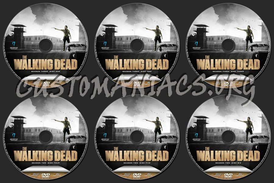 The Walking Dead Season Three dvd label
