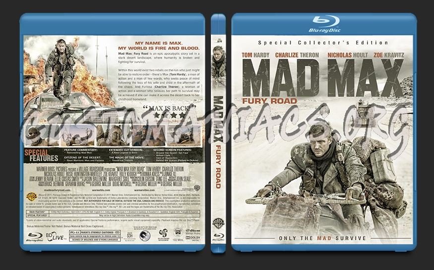 Mad Max: Fury Road blu-ray cover