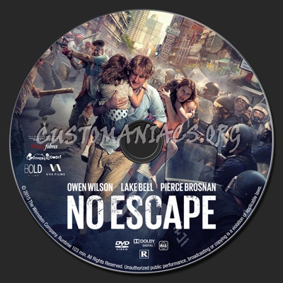 No Escape (2015) dvd label