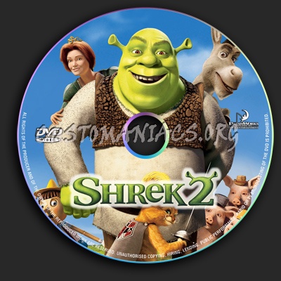 Shrek 2 dvd label