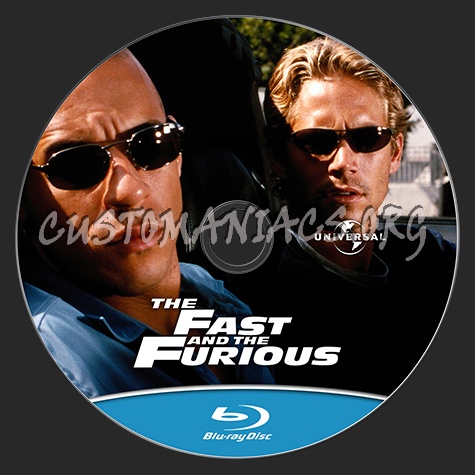 The Fast and the Furious blu-ray label