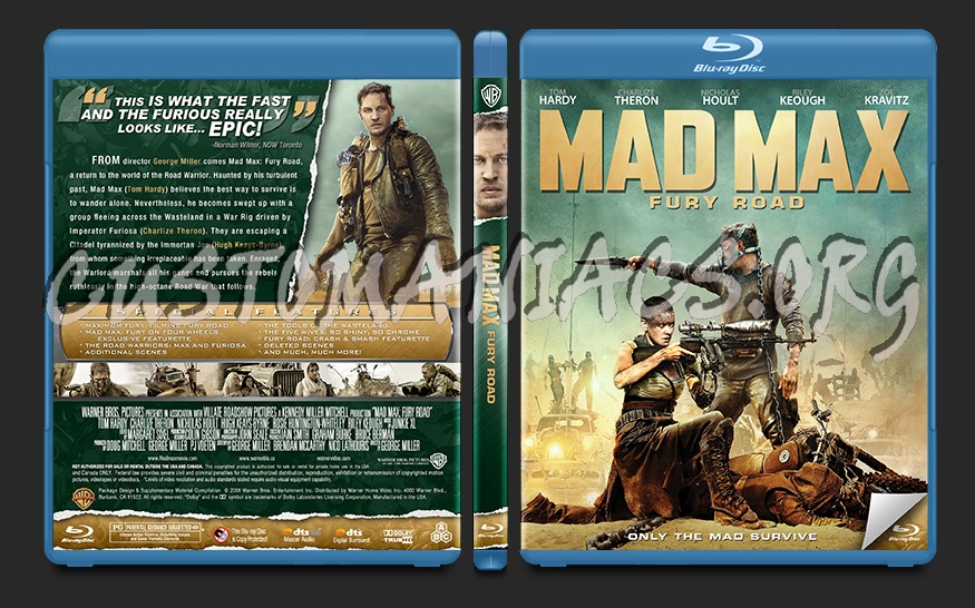 Mad Max: Fury Road blu-ray cover