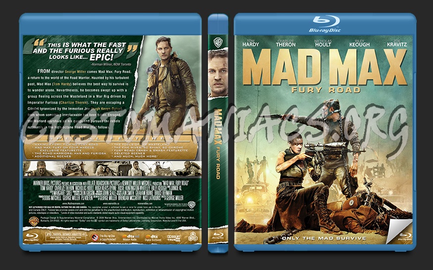 Mad Max: Fury Road blu-ray cover