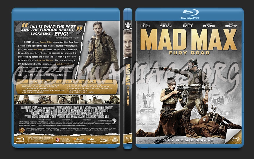 Mad Max: Fury Road blu-ray cover