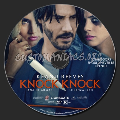 Knock Knock (2015) dvd label